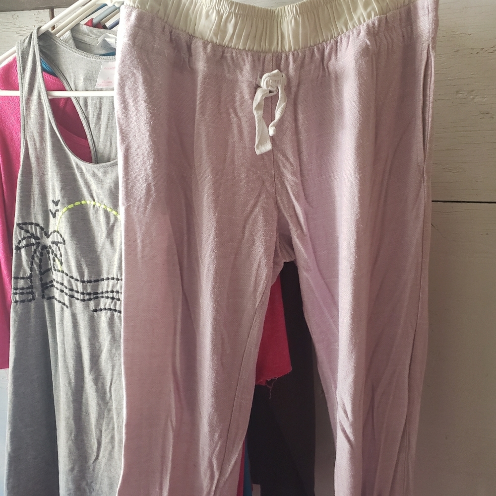 Pink fabletics sweat pants